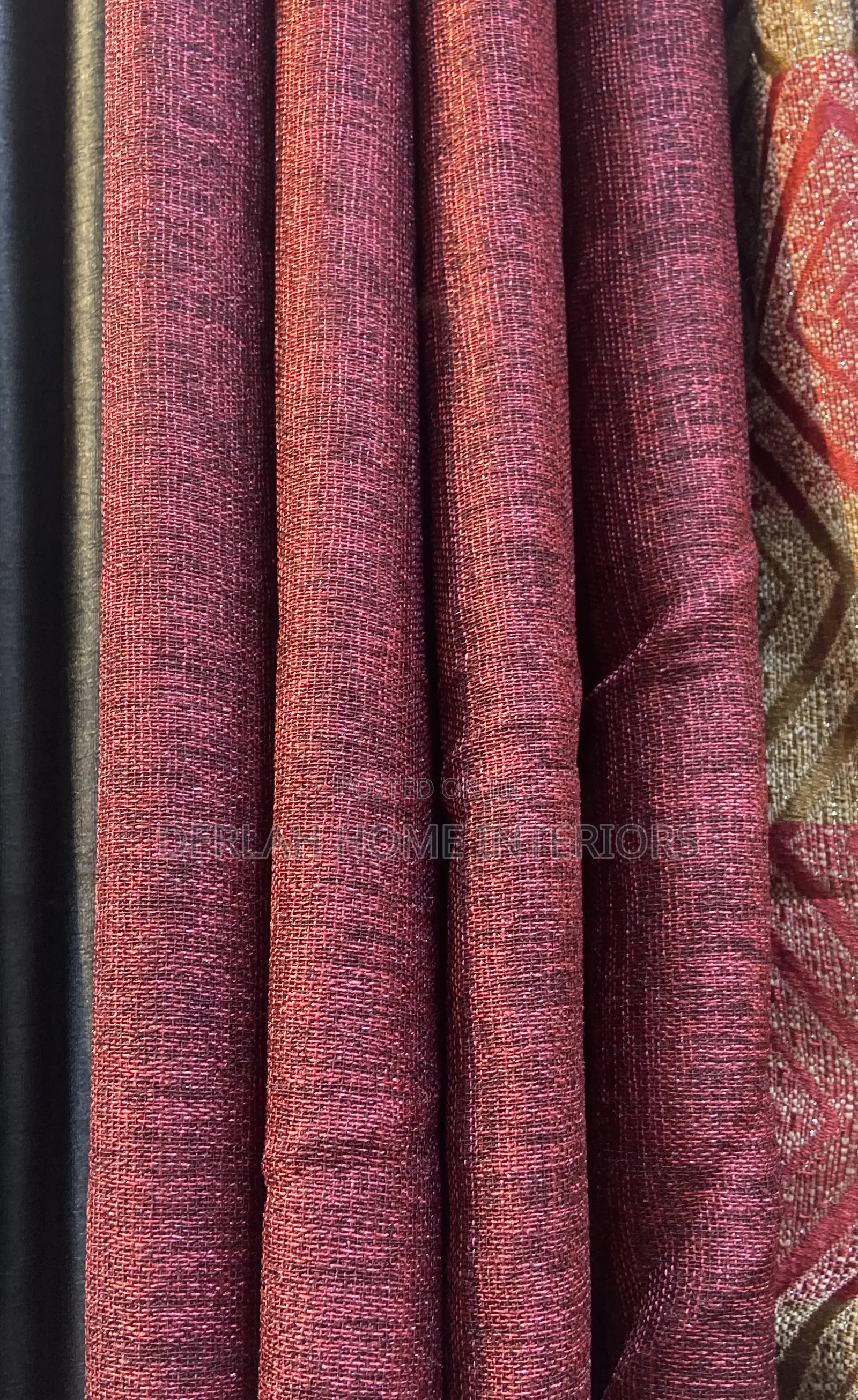 Maroon Curtain Each Meter