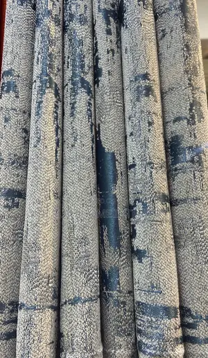 Curtain in Grey With Mix of Blue Per Meter