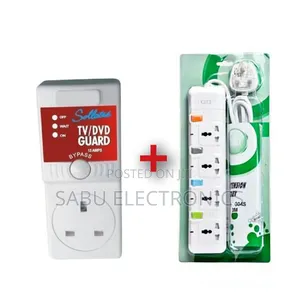 Pack of G T 4 Way Extention Cable Sockets+Sollatec TV Guard