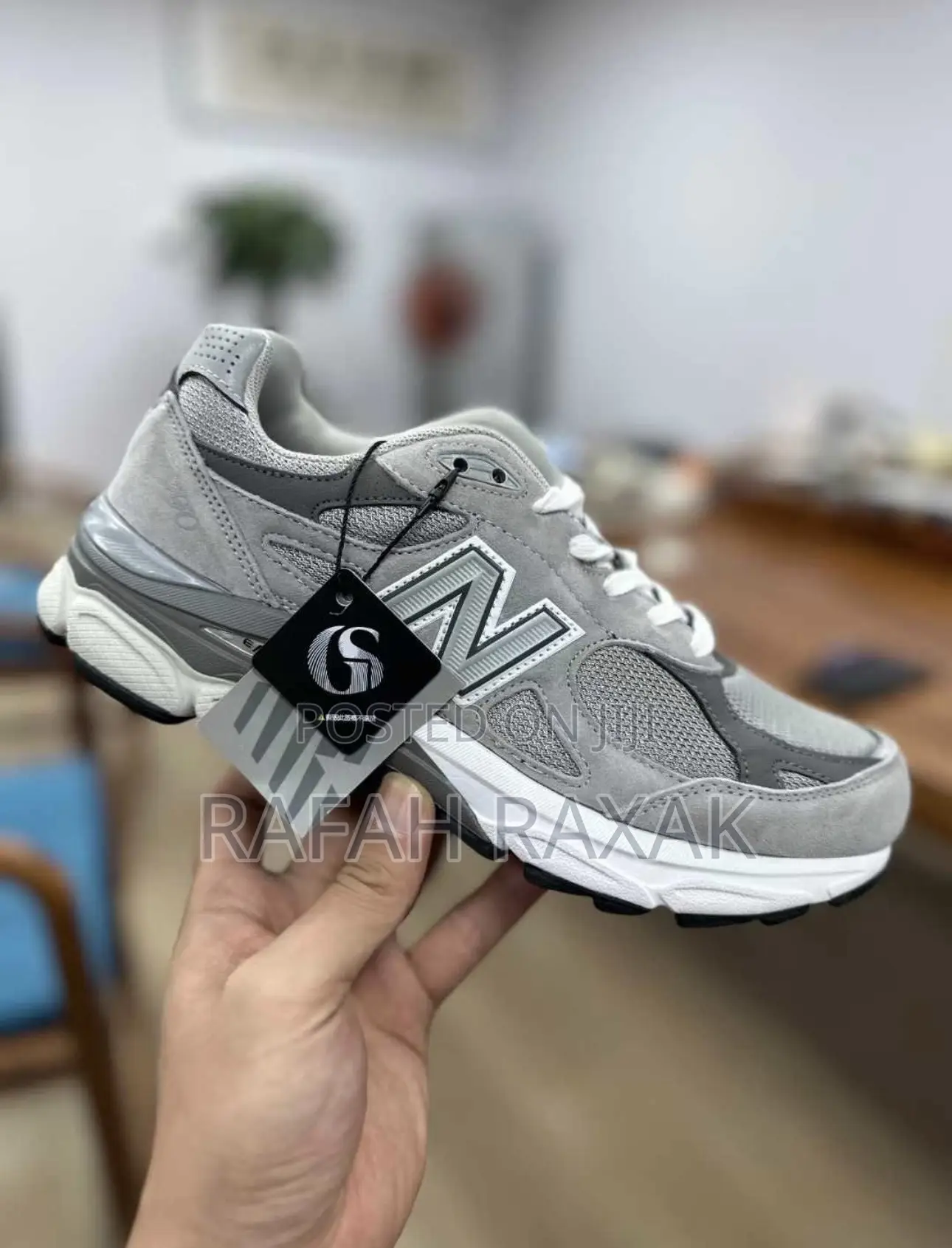 New Balance 990 Mid Grey Suede Sneakers