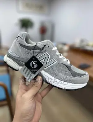 New Balance 990 Mid Grey Suede Sneakers