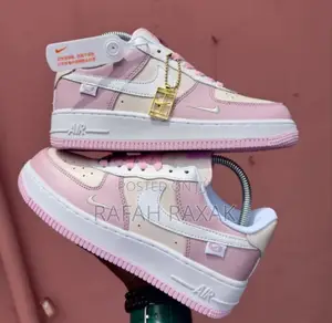 Original Women’S Pink/White Nike Air Force 1 Sneakers