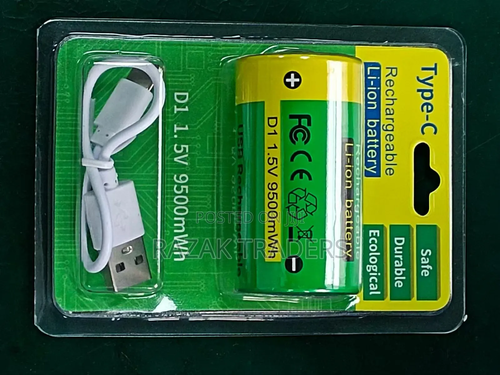 Type C Rechargeable Batteries 1.5V 9500mwh