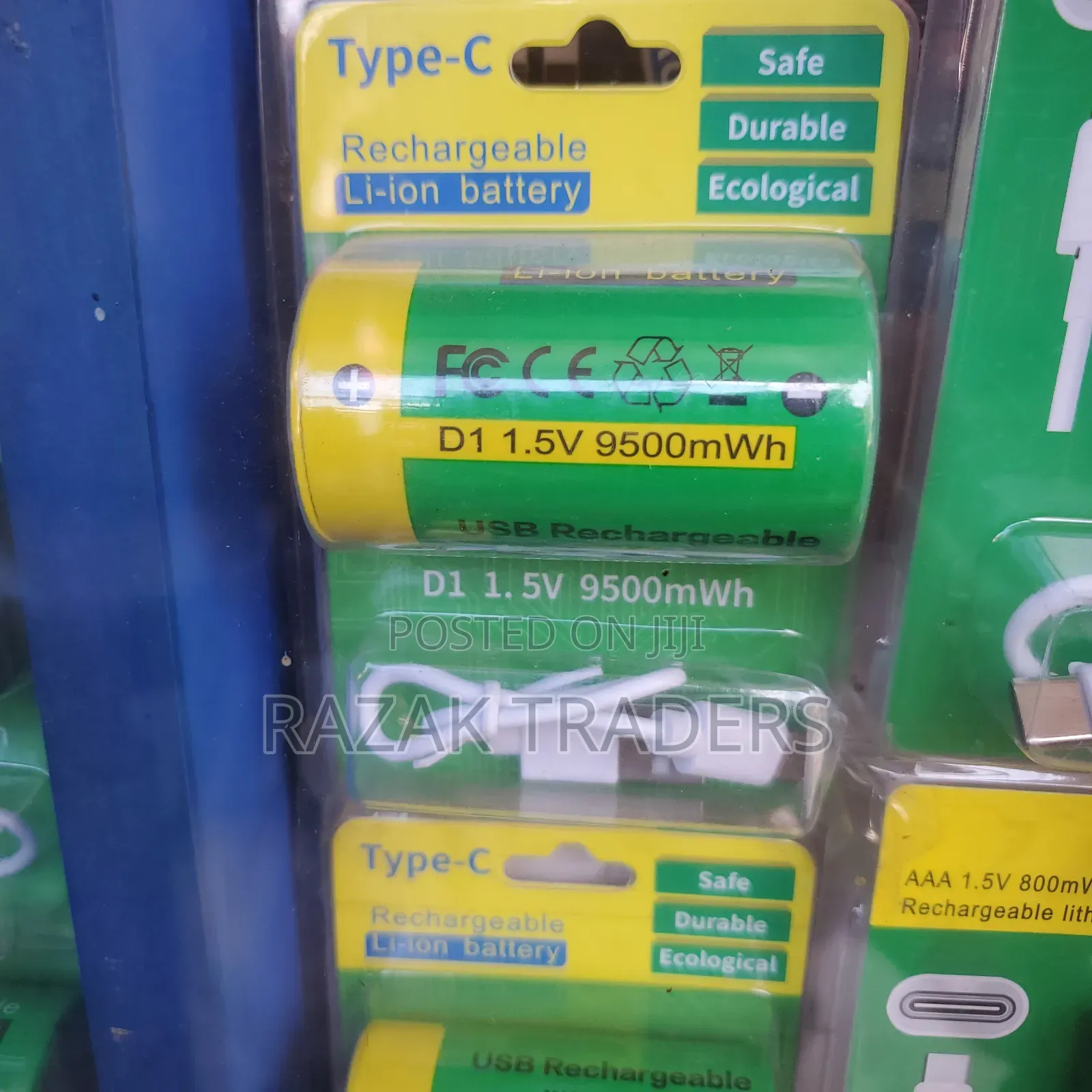 Type C Rechargeable Batteries 1.5V 9500mwh