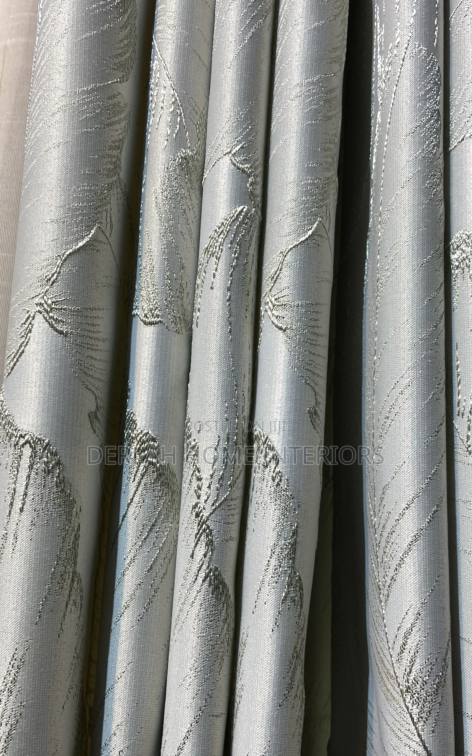 Silver Curtain Fabric Each Ready Meter