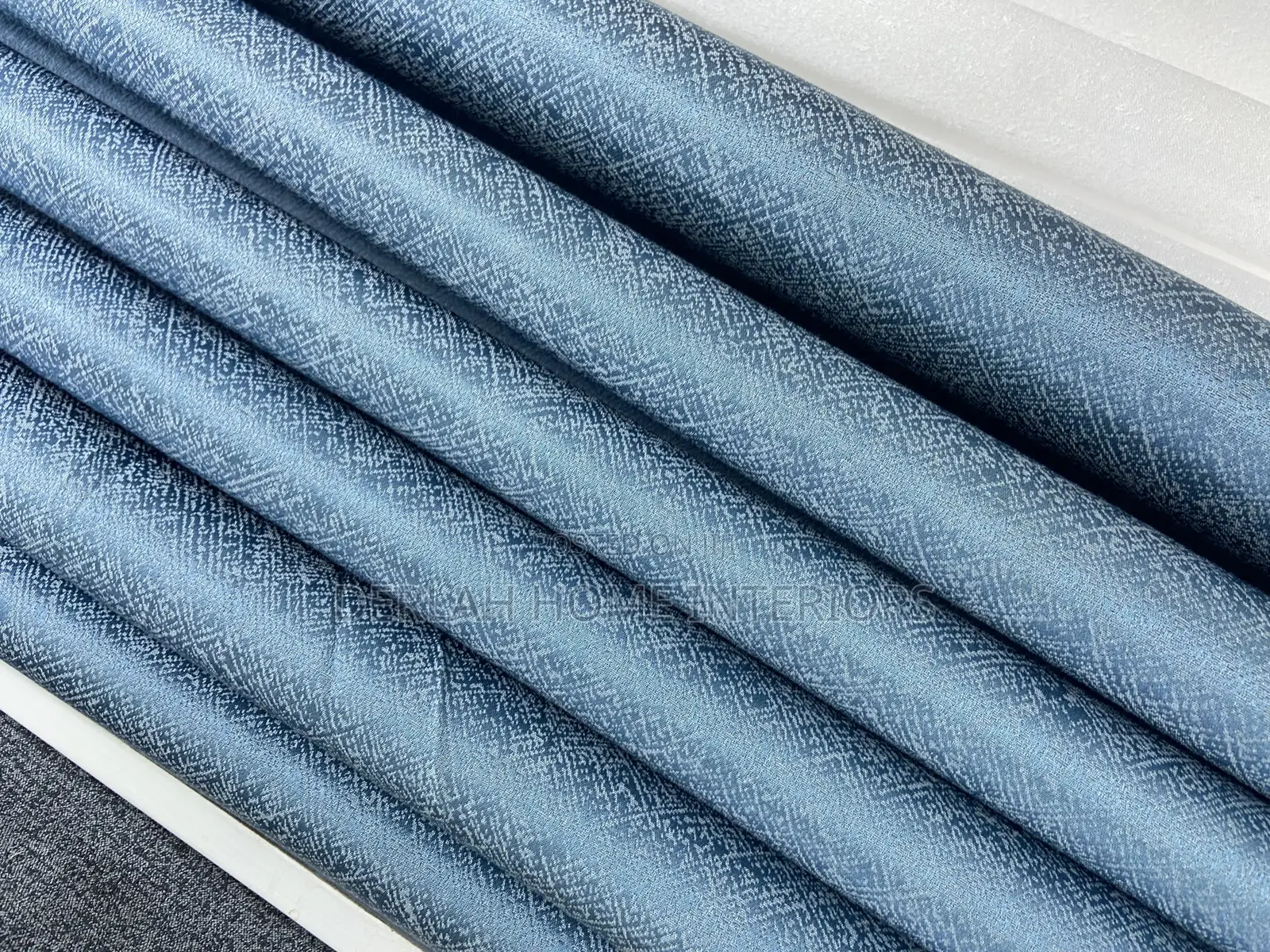 Blue Curtain Fabric Per Meter