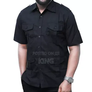 Black African Wear. Linen Shirts. Kitengi