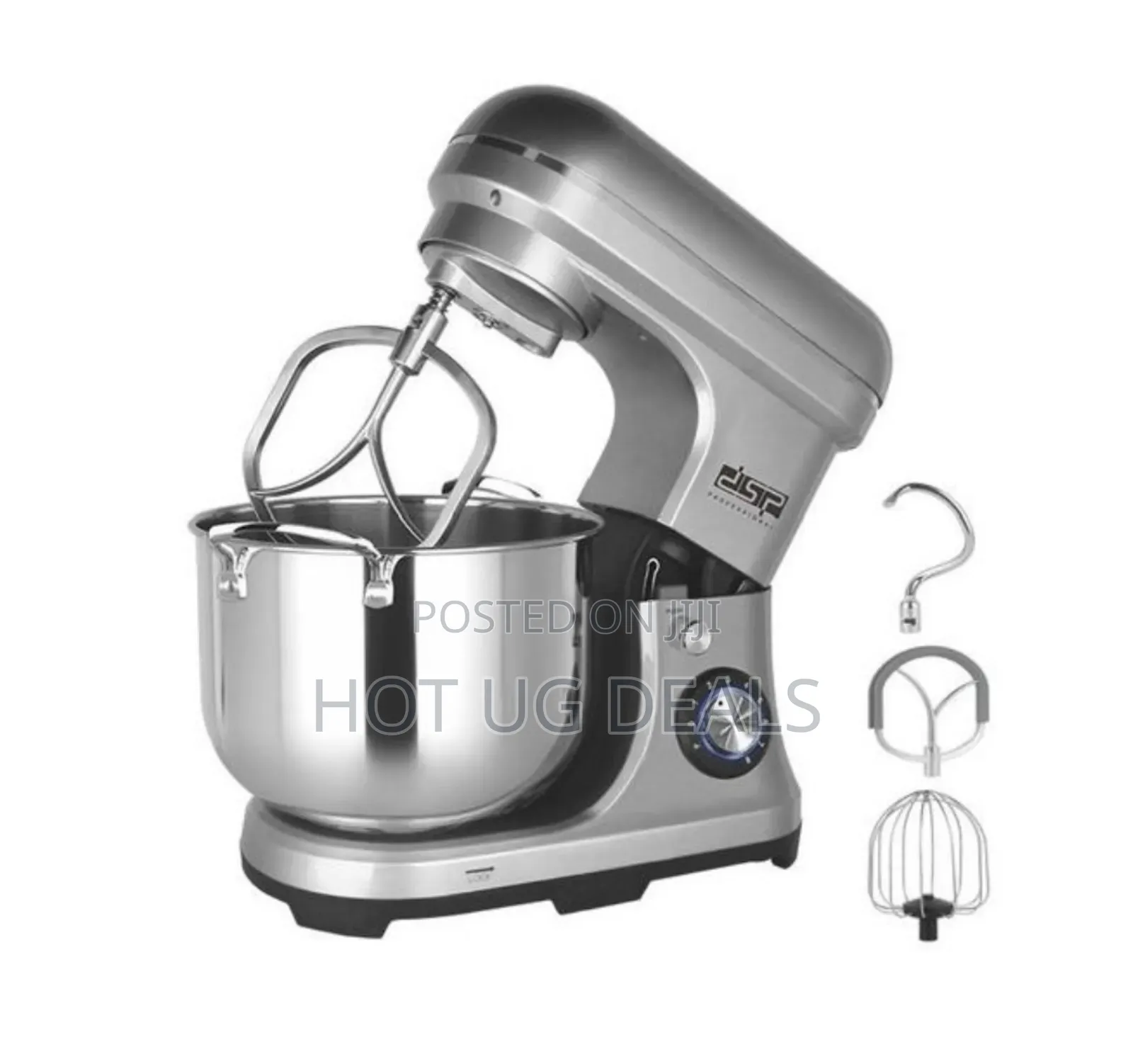 Dsp 10l, 8 Speed Dough Stand Mixer Food Processor- Silver.