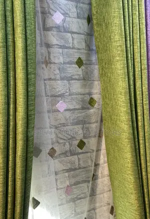 Floral Green Curtain