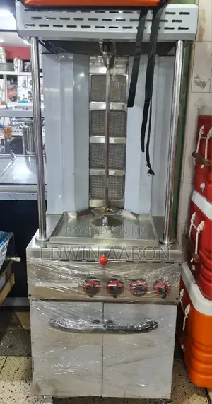 Gas Stainless Steel 4 Burner Sharwarma Machine With Stand