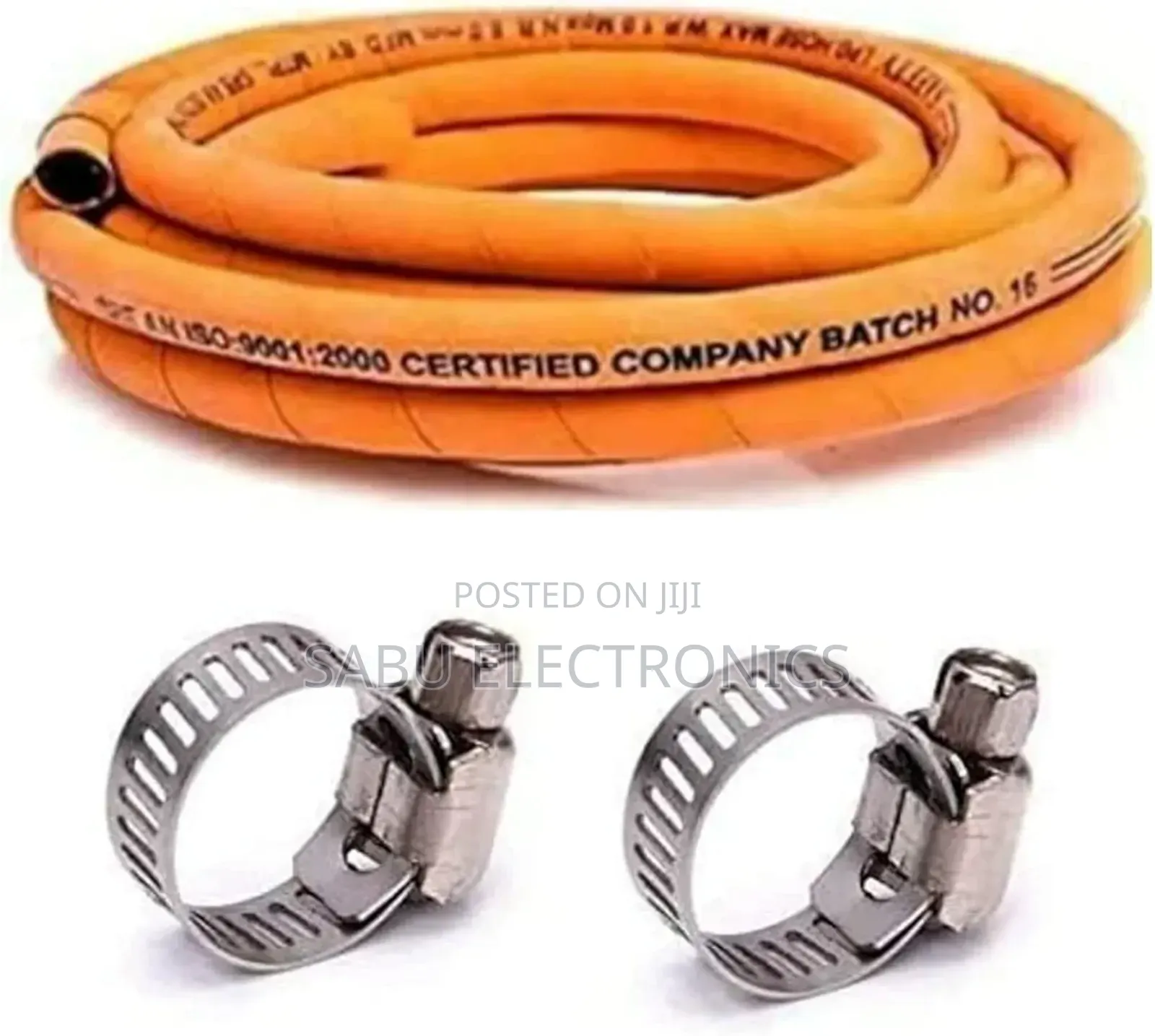 Gas Hose Pipe With 2 Safety Clips