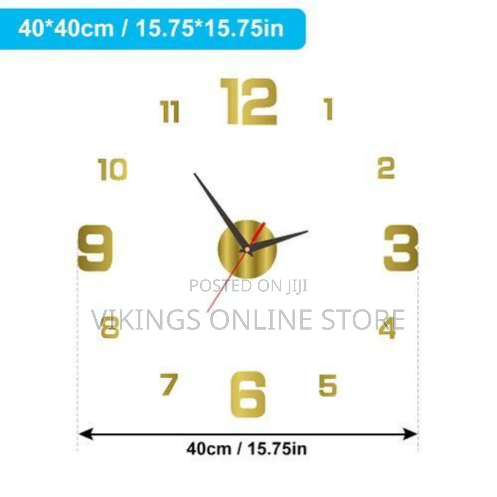 Golden 3D DIY Luminous Drill Free Acrylic Frameless Silent