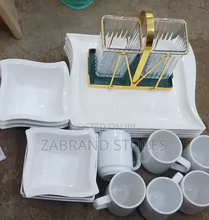White Square Dinner Plates