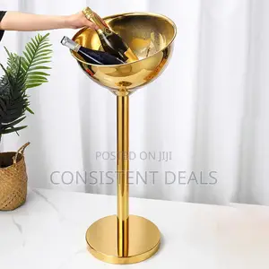 Outdoor Floor 12L Beer Champagne Wine Ice Bucket- Gold