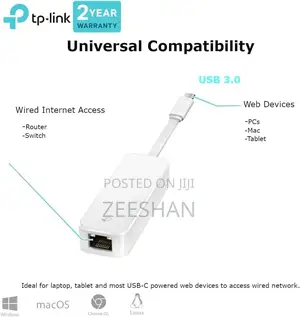 Tp-Link Ue300c Usb C to Ethernet Adapter, Usb 3.0 Type-C To
