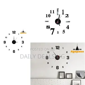 3D Large Mounted Clock