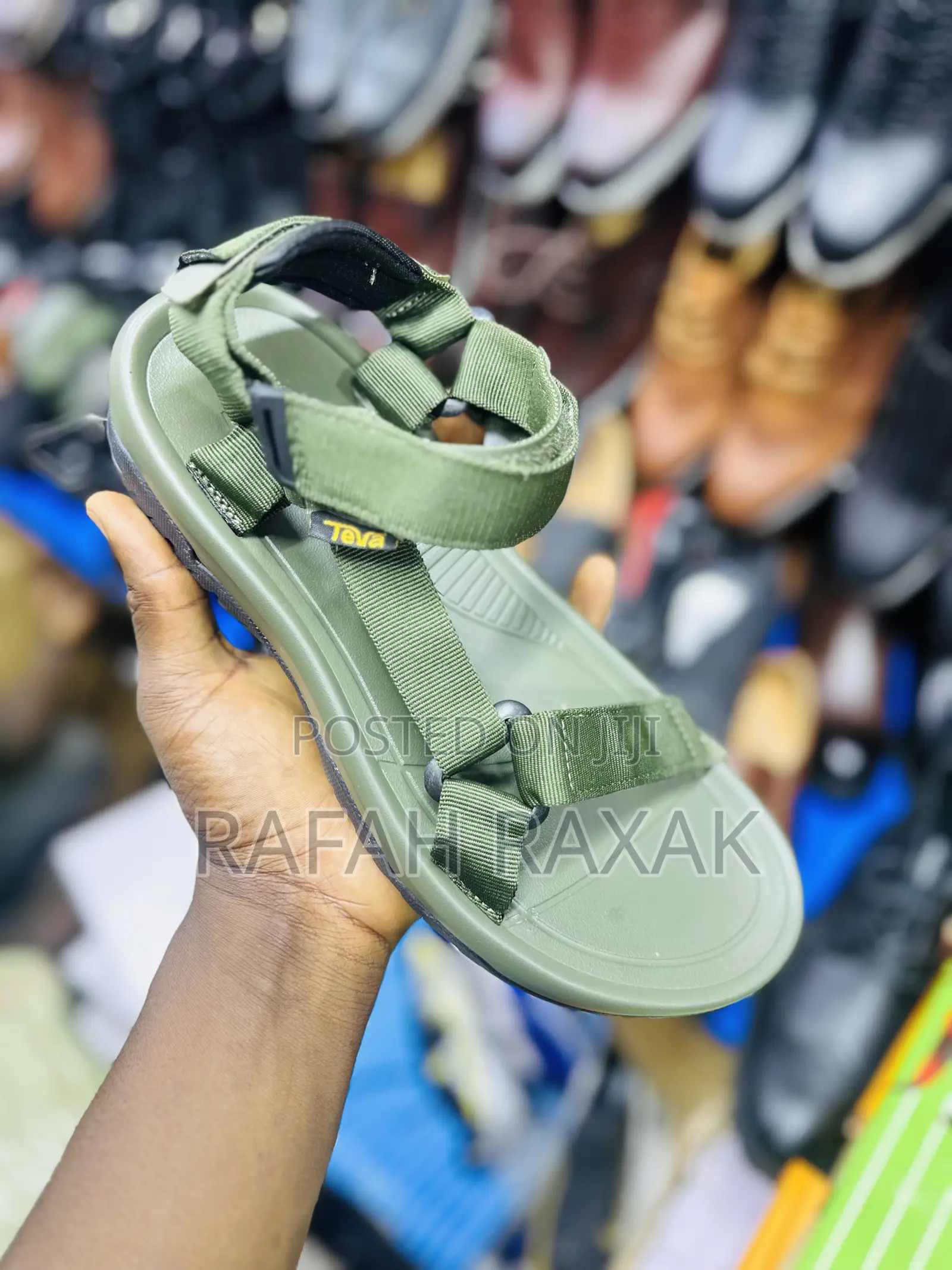 Original Green Teva Scholars Sandals
