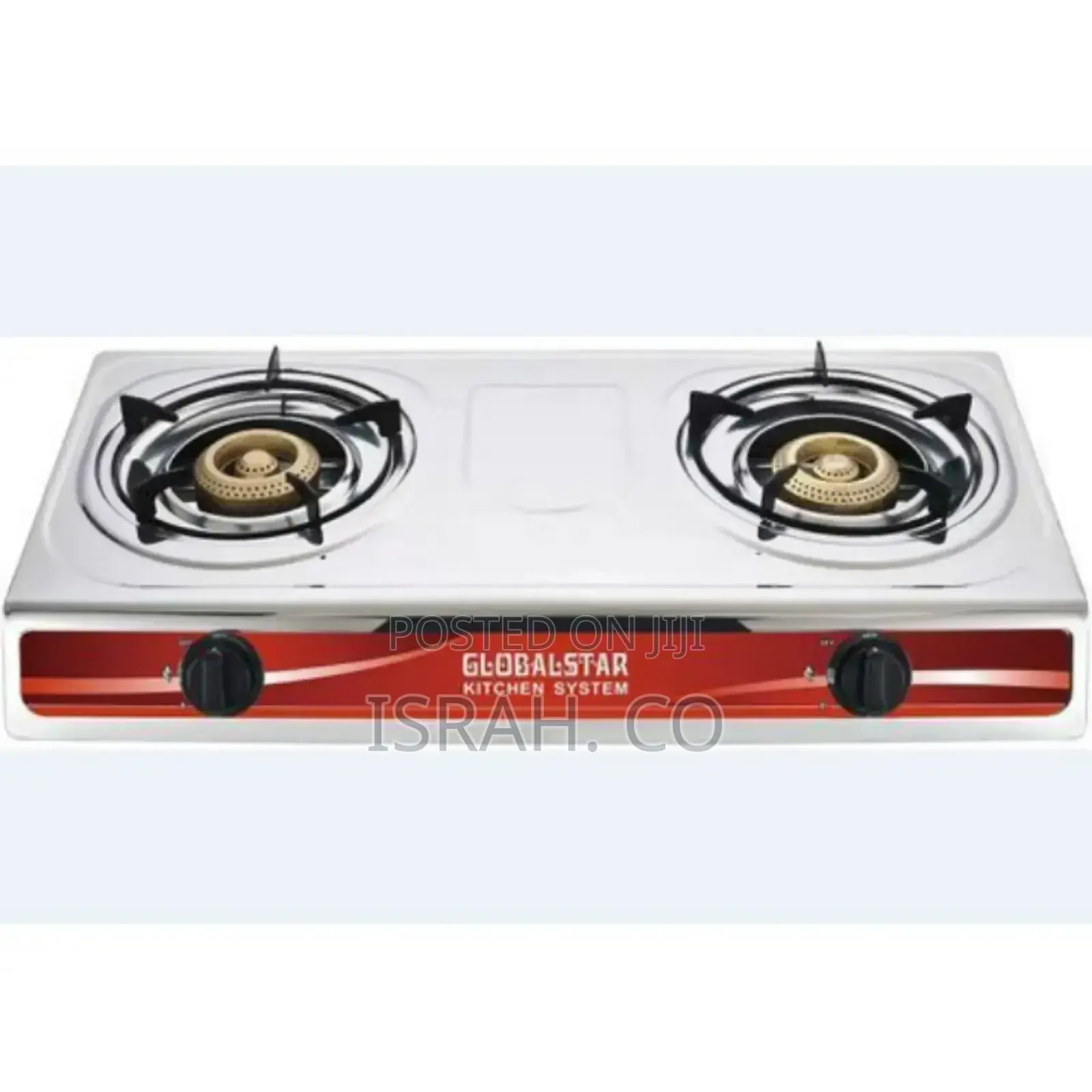 Global Star Double Burner Gas Stove Stainless