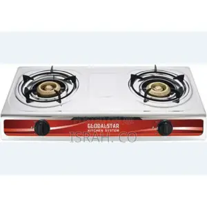 Global Star Double Burner Gas Stove Stainless