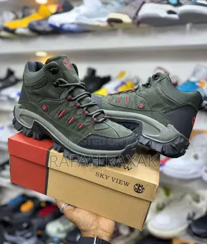 Men’S Classic Green Sky View Casual Ankle Hiking Boots