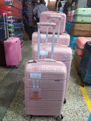 VIP Original Rubber Plastic Suitcases.Fullset.4pcs.( Cream)