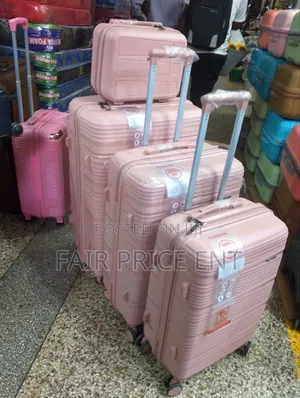 VIP Original Rubber Plastic Suitcases.Fullset.4pcs.( Cream)