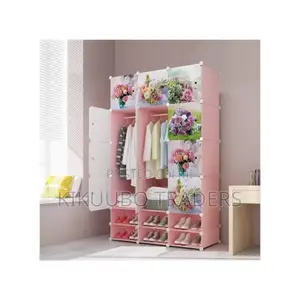 3 Colour Plastic Pink Wardrobe