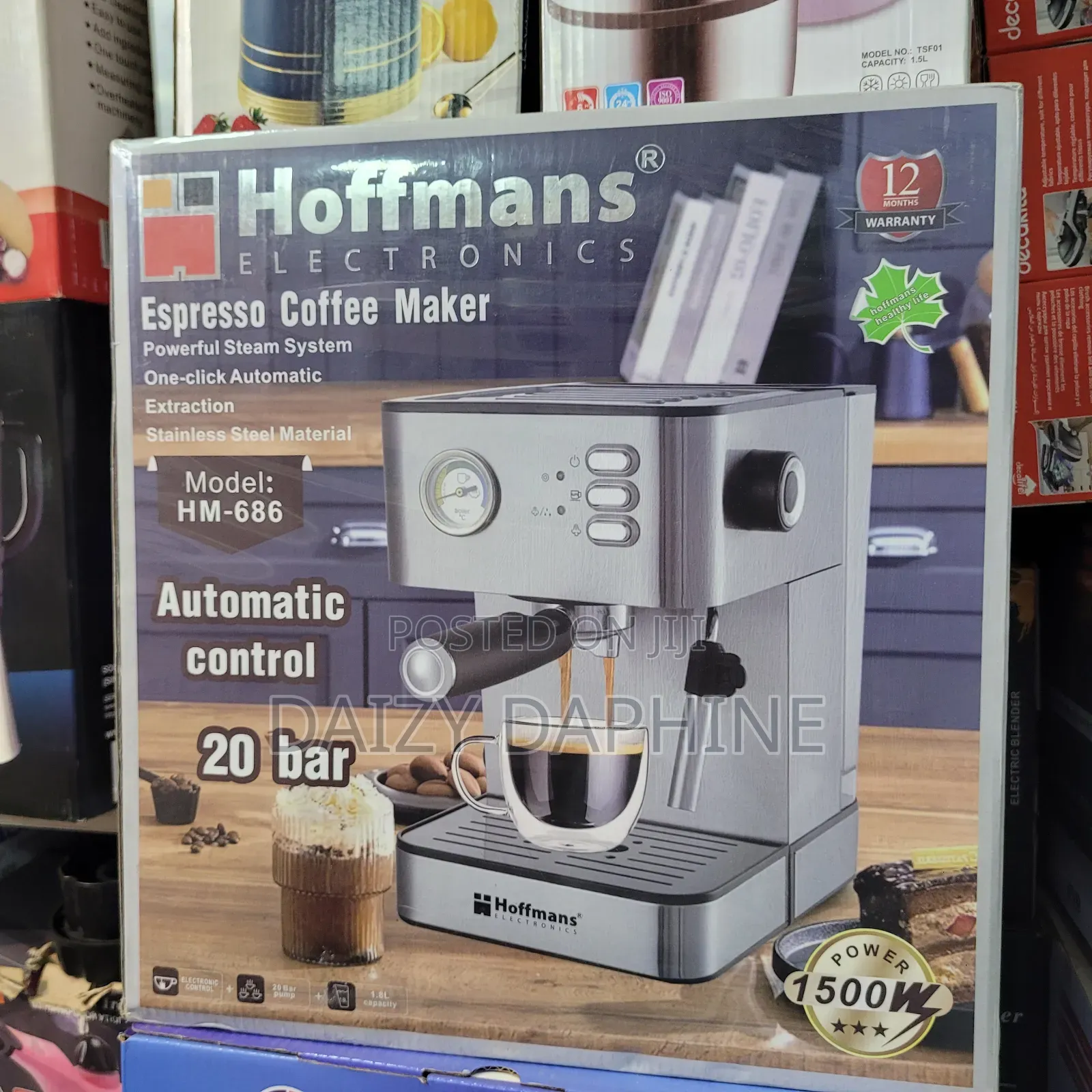 Espresso Coffee Maker/ 20 Bar Hoffman Electric Coffee Maker