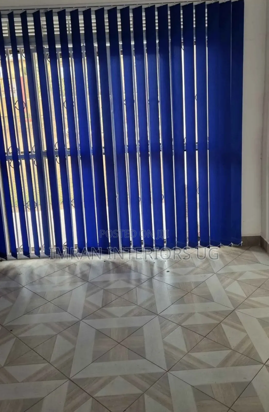 Dark Blue Vertical Window Office Blinds Per Square Meter.