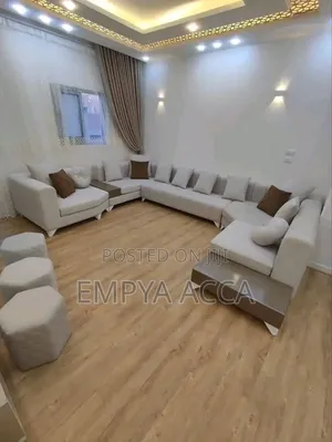 Long Cream Sofa Set
