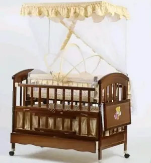 Original Brown Wooden Cot