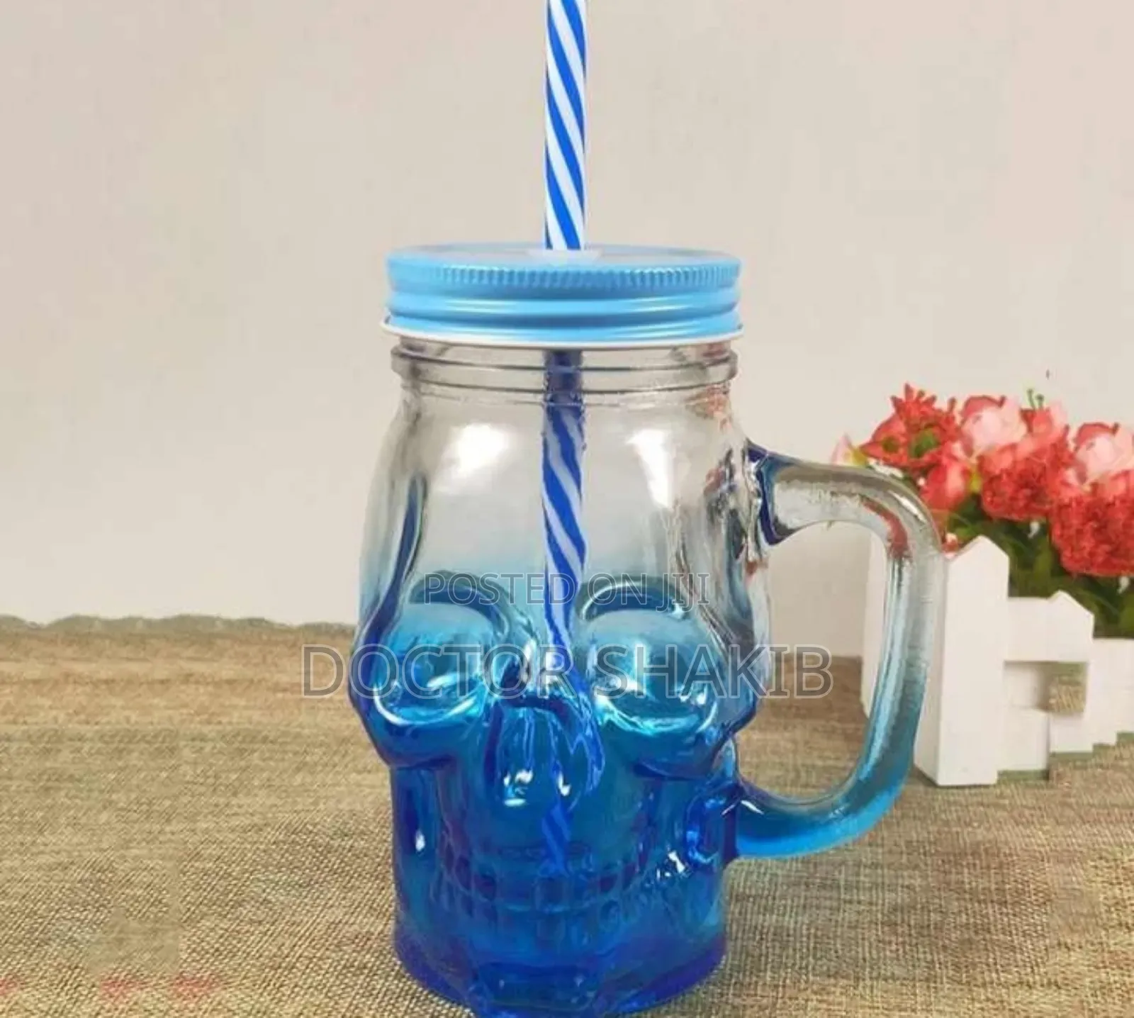New Unique Juice Glass Jar