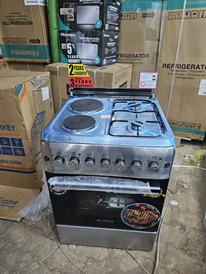 Blueflame Cooker, 60x60cm, 2 Gas Burners +2 Electric Plates