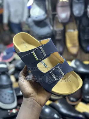 Original Blue Leather Birkenstock Arizona Sandals