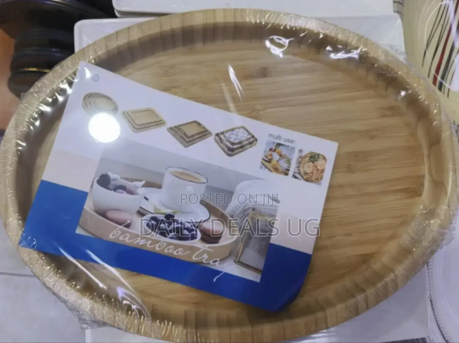 3 PCS Round Wooden Tray