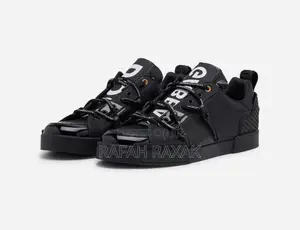 Original Men’S Black Dolce Gabbana Leather Sneakers