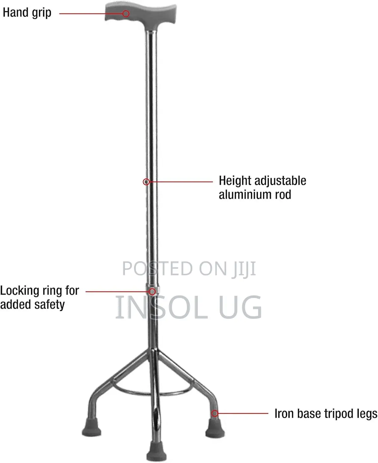Tripod Walking Stick for Elderly