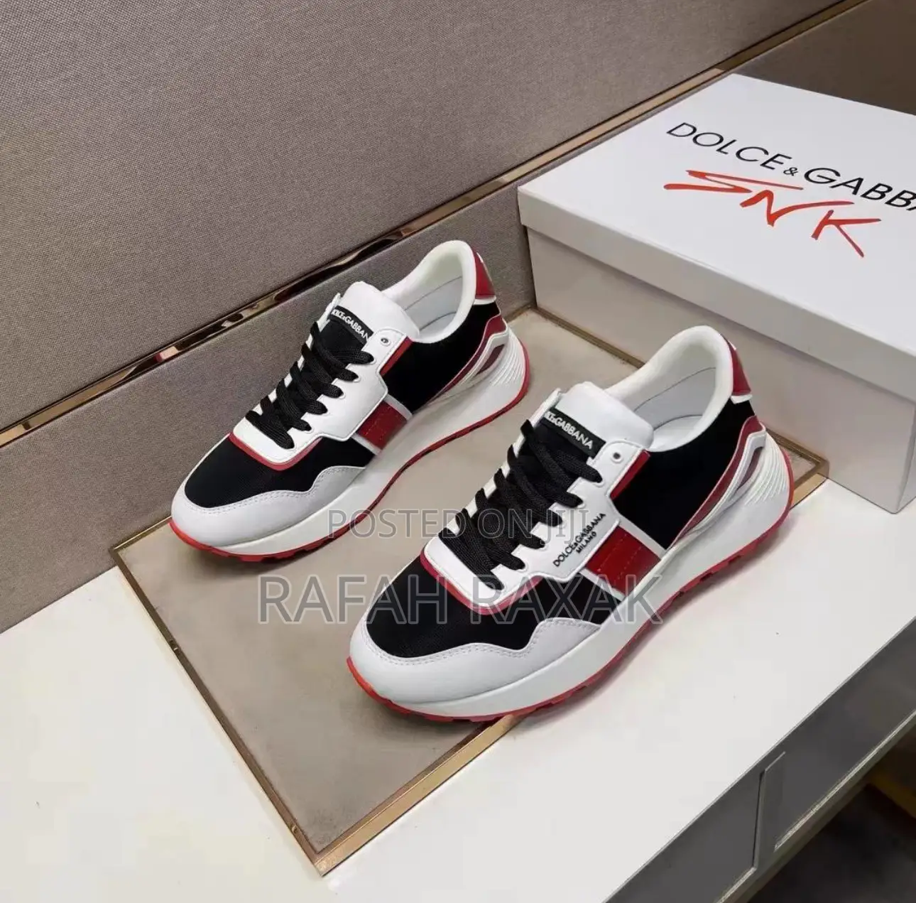 Original White/Black/Red Dolce Gabbana Luxury Sneaker