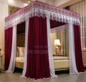 4 Stand Curtain Mosquito Net – Maroon
