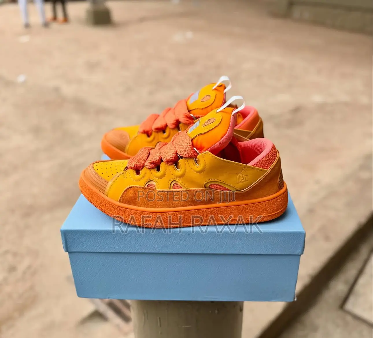 Original Orange Curb Lanvin Sneakers