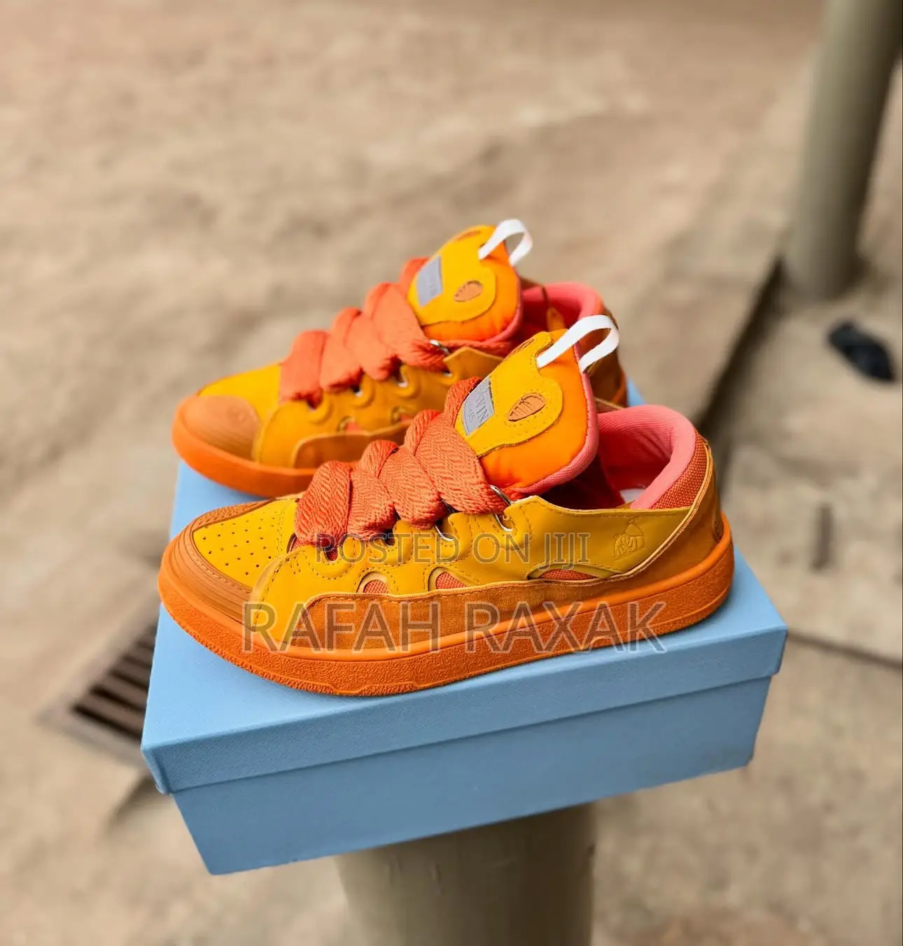 Original Orange Curb Lanvin Sneakers
