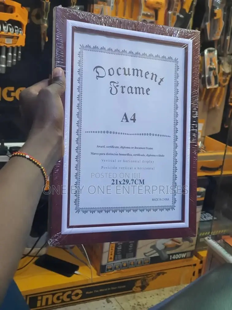 Document, Certificate Frame A4