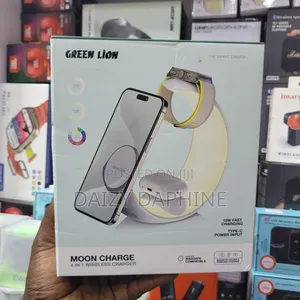 4 in 1 Wireless Charger/ LED Moon, Light Wireless Charger