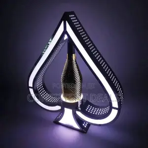 Acrylic Wine Bottle Lighted Liquor Display Shelf