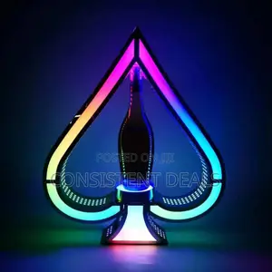 Acrylic Wine Bottle Lighted Liquor Display Shelf
