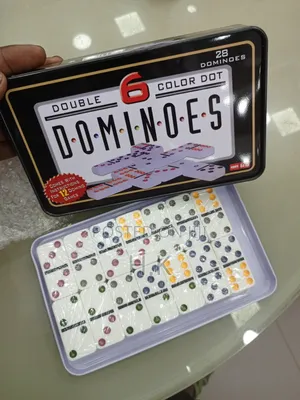 Double 6 Color Dot Dominoes Set.