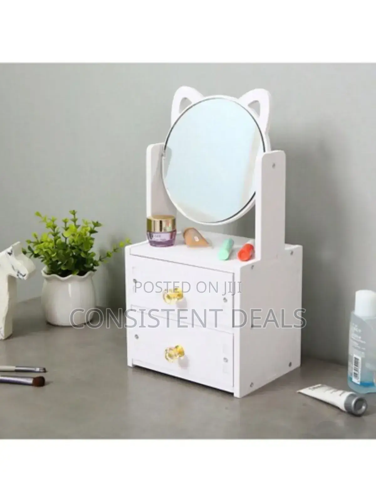 Vanity 2 Tier Drawer Makeup Mirror