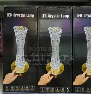 Luxury Home Deco 3color Table Touch Sensor Led Crystal Lamp