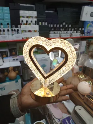 Heart-Shaped Crystal Table Lamp.