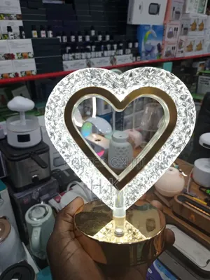 Heart-Shaped Crystal Table Lamp.